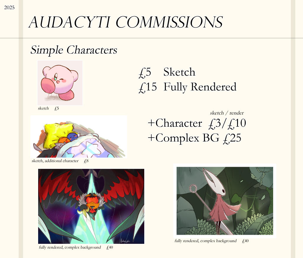 5 simple shaped commissions 5 simple shaped commissions